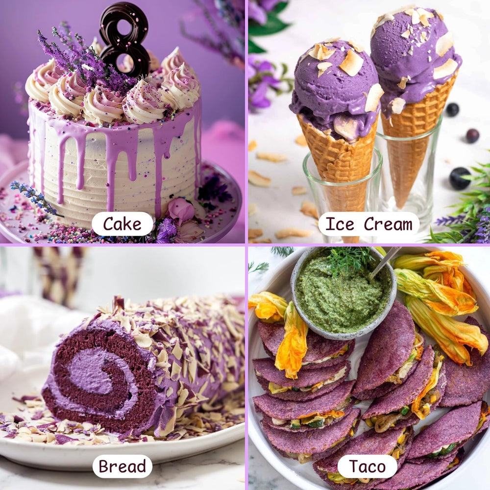 SIHASO purple sweet potato powder used in creative kitchen color projects