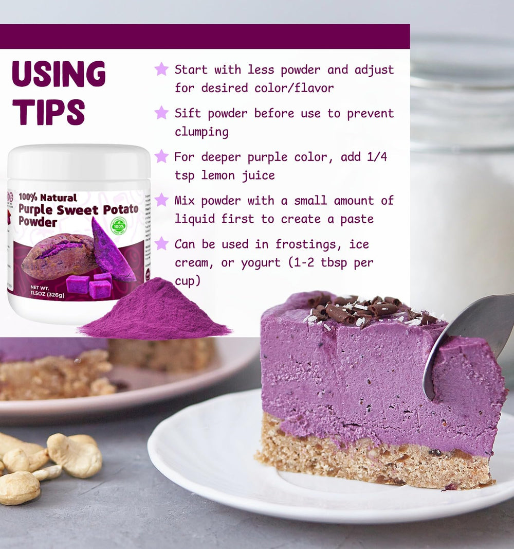 SIHASO resealable pack keeps purple sweet potato powder fresh.