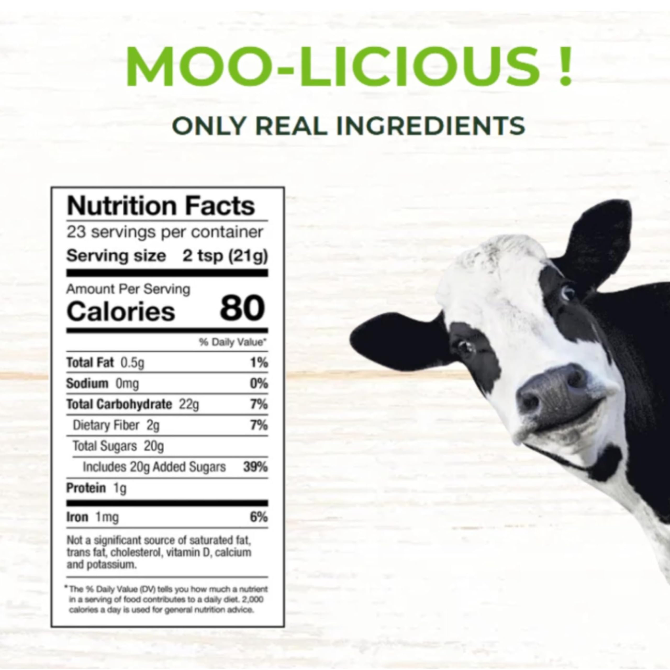 Silly Cow Farms truffle flavor cocoa powder close-up highlighting premium ingredients.