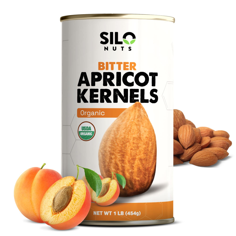 SILO NUTS organic bitter apricot kernels 16oz pack for healthy cooking