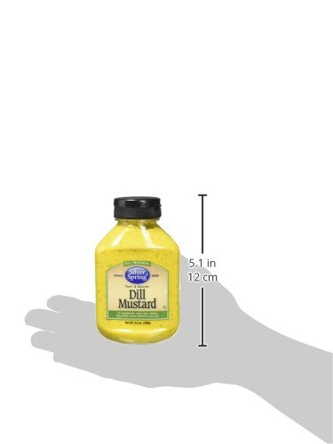 Silver Spring Mustard Spring Dill jar with fresh dill sprigs, suggesting versatile uses.