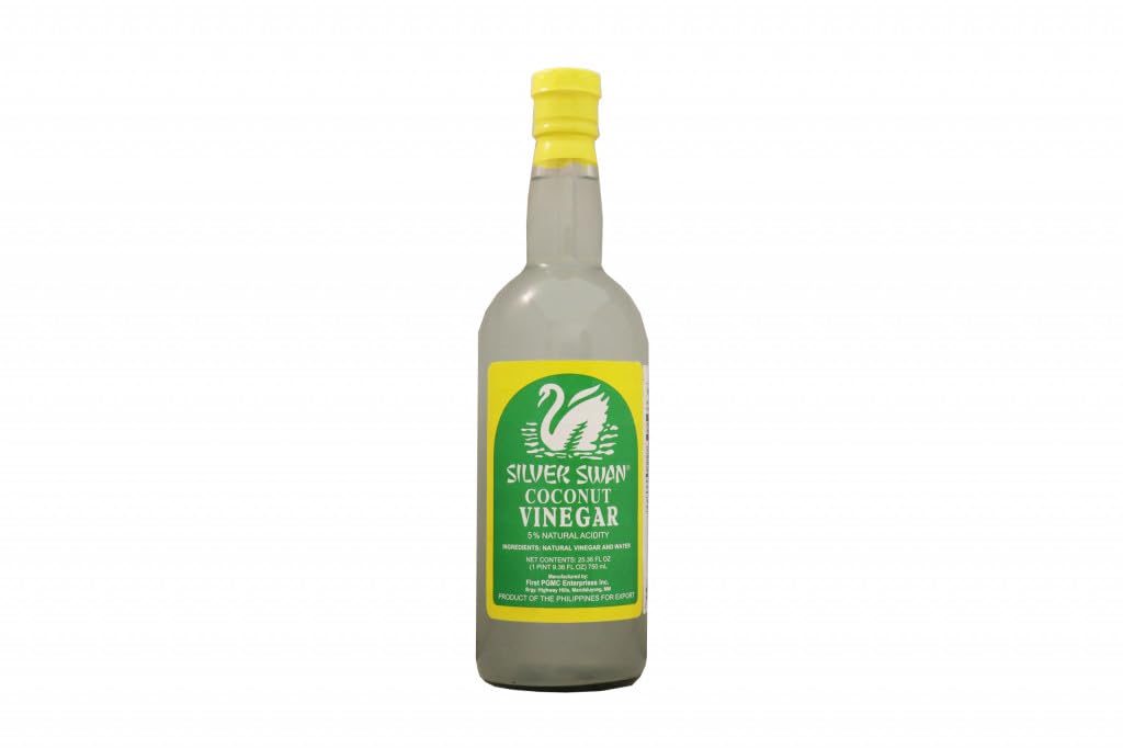 Silver Swan Coconut Vinegar bottle front view, ideal for dressings and marinades.