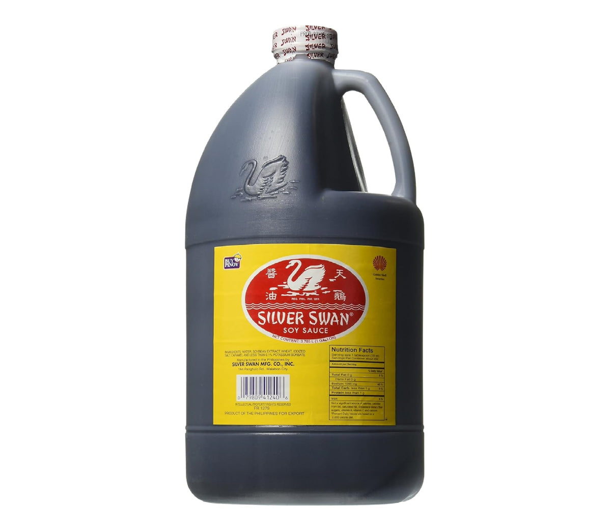 Silver Swan soy sauce bottle 128 oz ideal for family meals and batch cooking