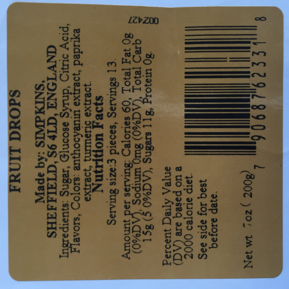 Simpkins Travel Sweet all-natural colors and flavors close-up, gluten-free treat you can enjoy.
