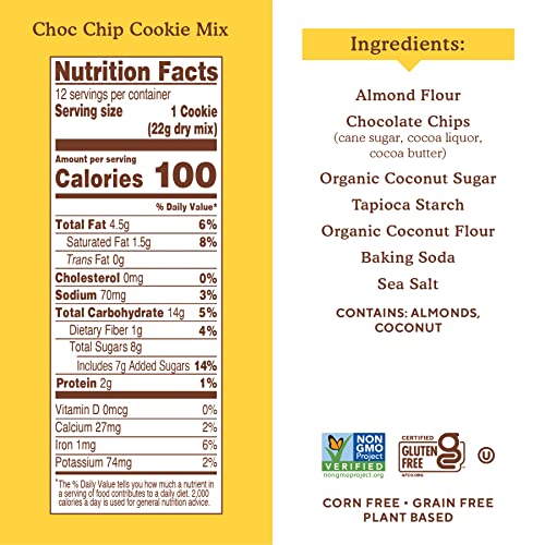 Simple Mills mix in measuring bowl highlights easy, quick baking with almond flour.