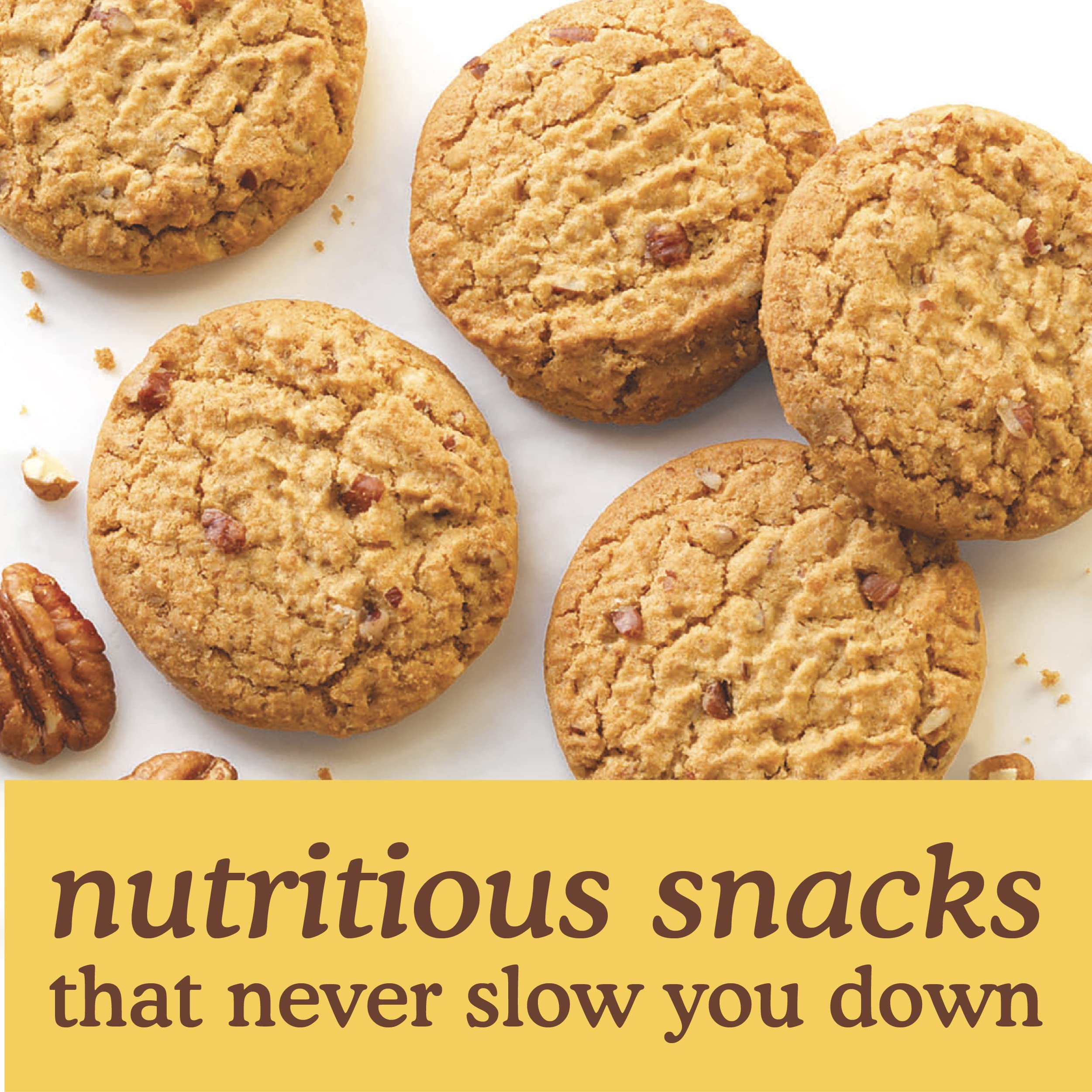 Simple Mills Almond Flour Cookies Toasted Pecan — bite shot, flavorful crunch for vegan diets.