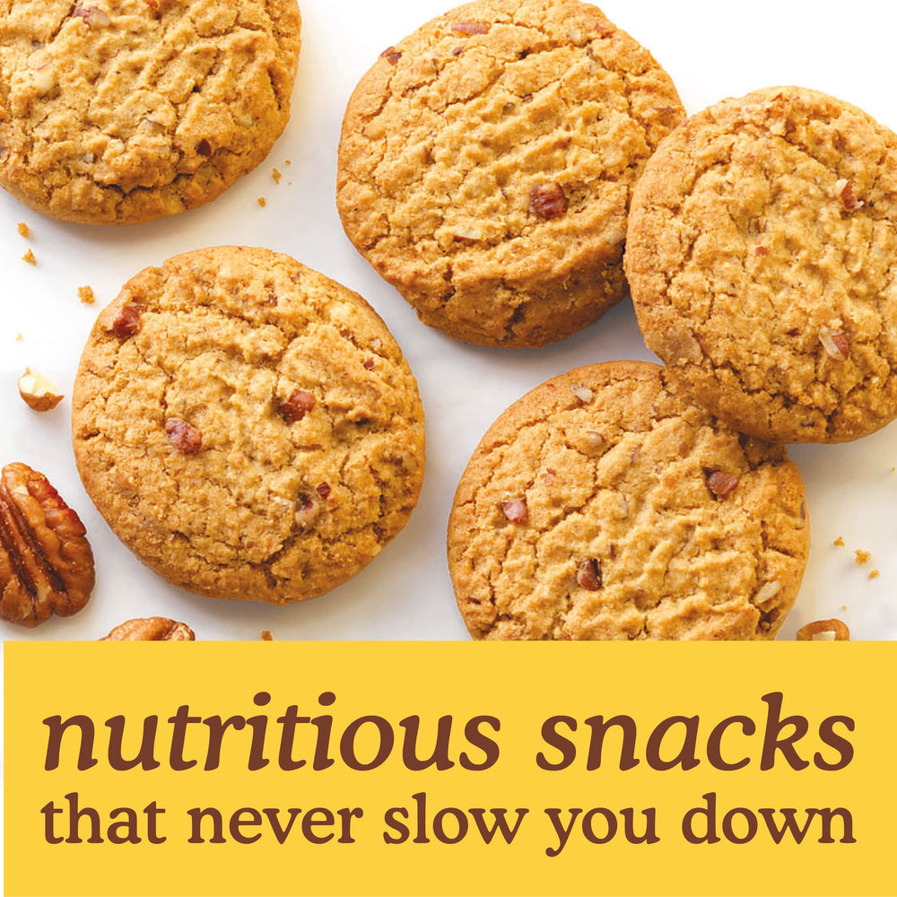 Simple Mills Almond Flour Cookies Toasted Pecan — bite shot, flavorful crunch for vegan diets.