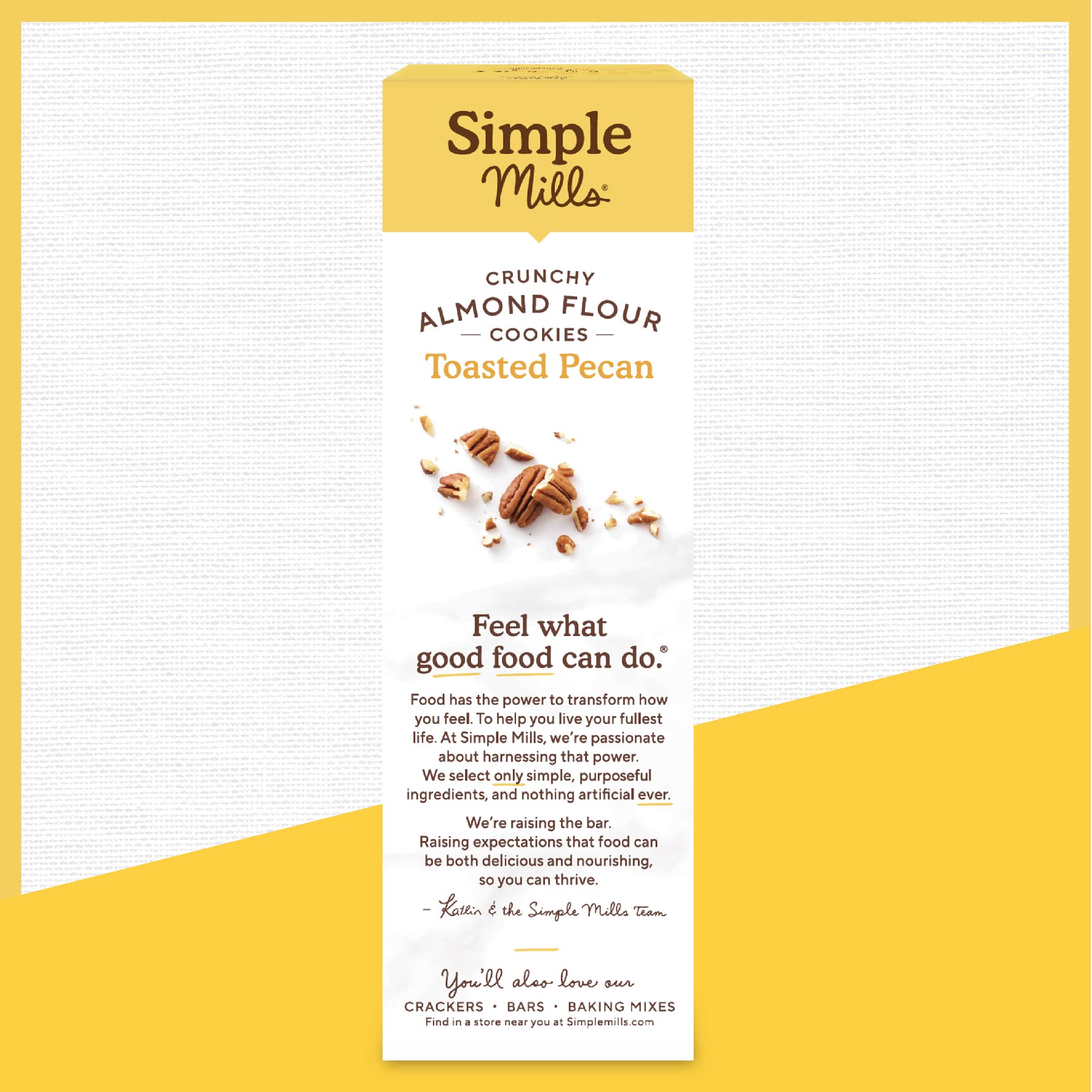Simple Mills Almond Flour Cookies Toasted Pecan — lunchbox view, portable plant-based snack for busy days.