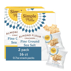 Simple Mills almond flour crackers sea salt pack: wholesome gluten-free snack.