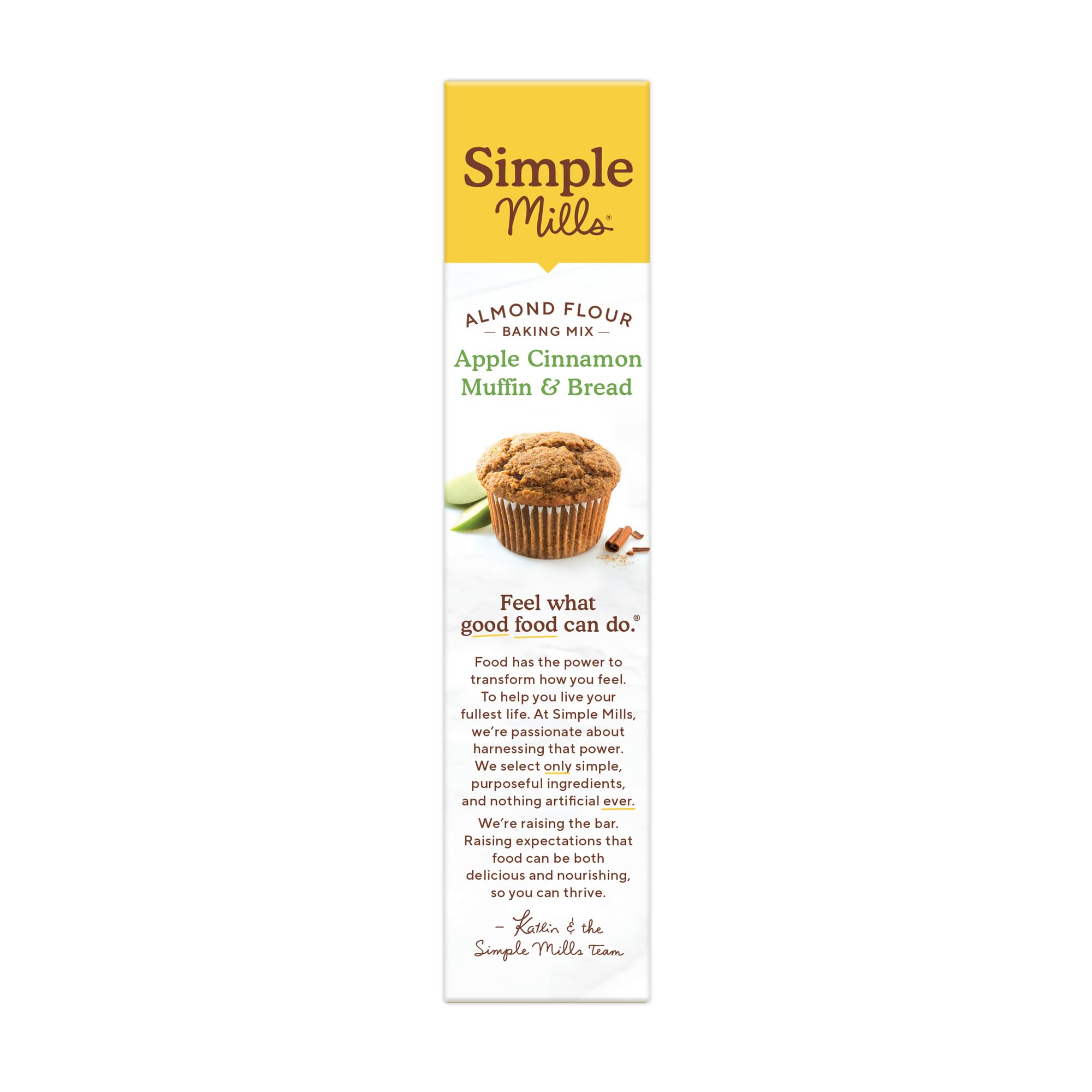 Simple Mills Apple Cinnamo mix with measuring scoop, convenient pantry staple.