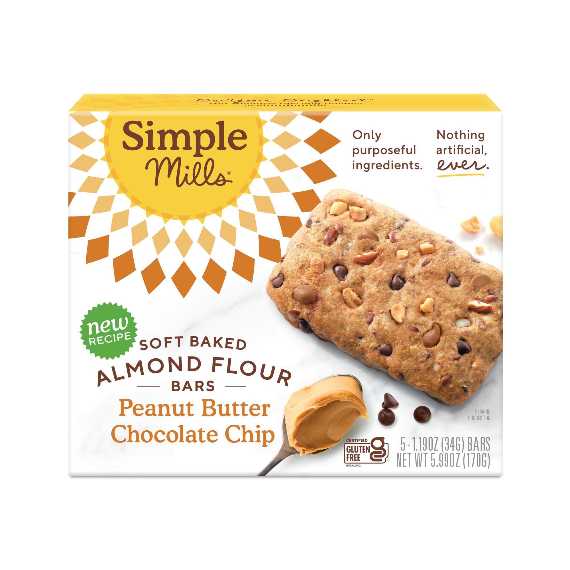 Simple Mills Bar Soft Bake PB Chocolate Almond package – premium ingredients for on-the-go snacking.