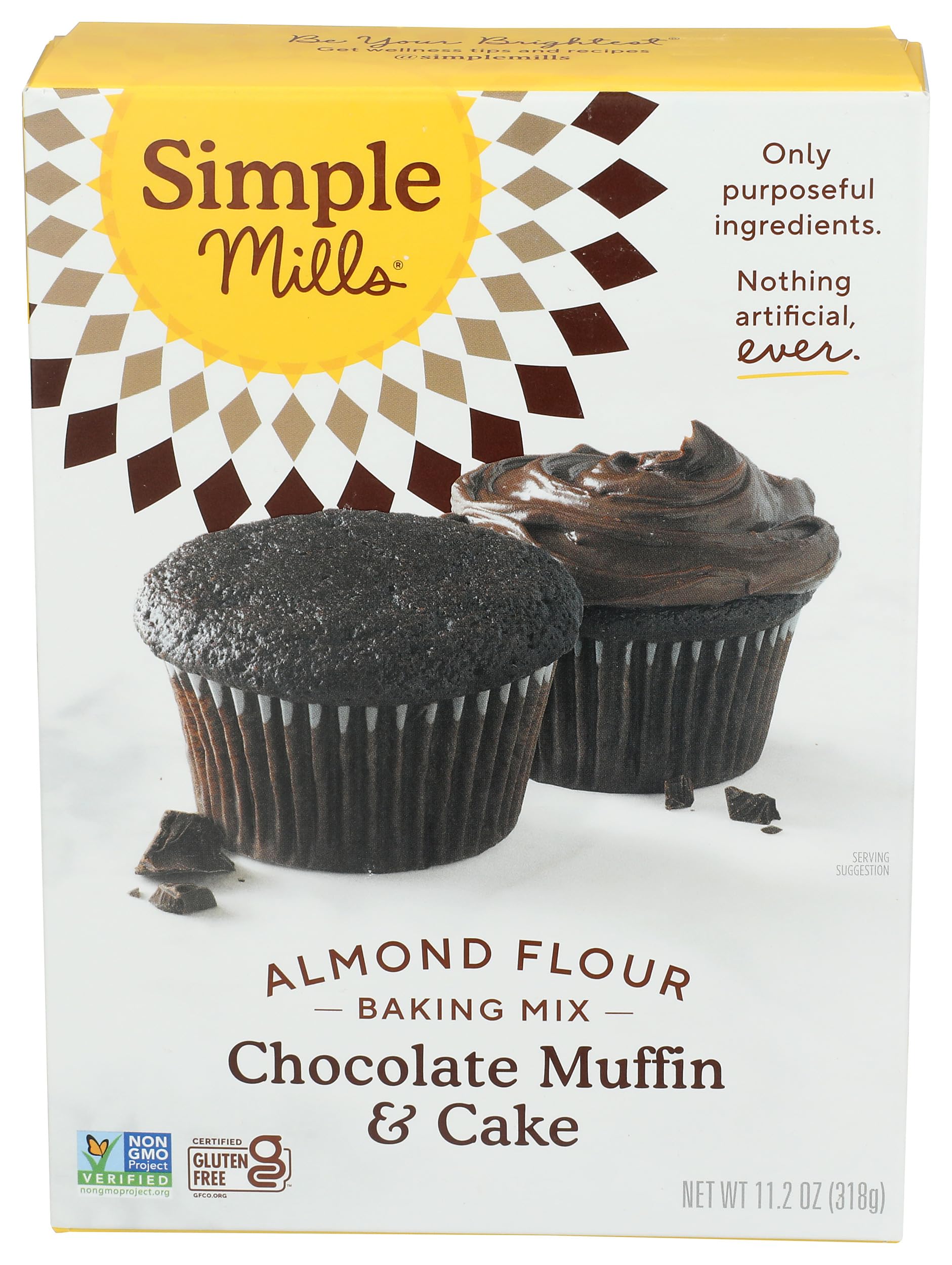 Simple Mills chocolate muffin mix box ready for quick, premium baking.