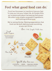 Closeup of Simple Mills almond flour crackers with tomato basil flavor.