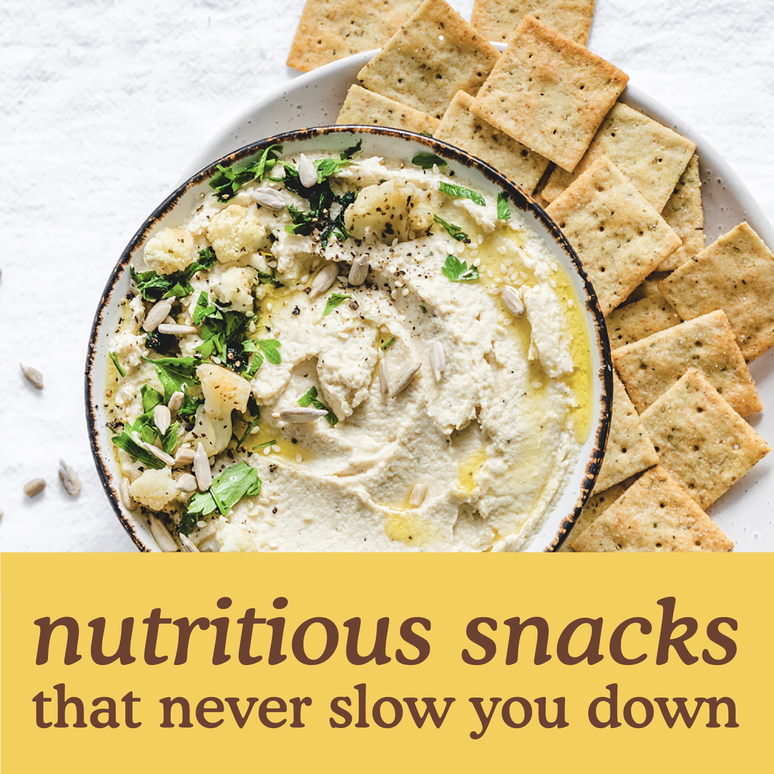 Simple Mills crackers ready for dips like hummus or avocado.