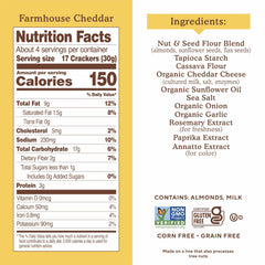 Close-up of Simple Mills Farmhouse Cheddar crackers