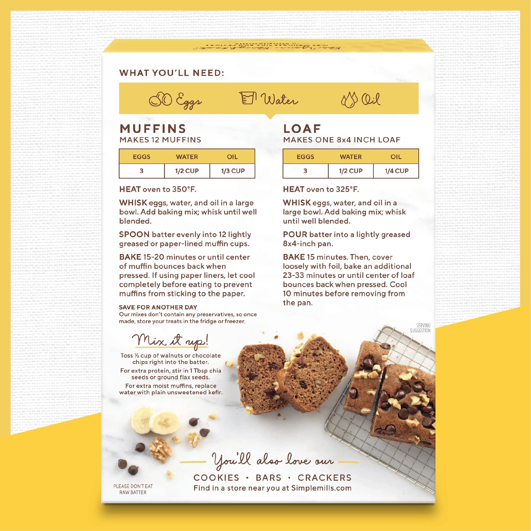 Simple Mills gluten-free label on packaging signals dietary-friendly baking