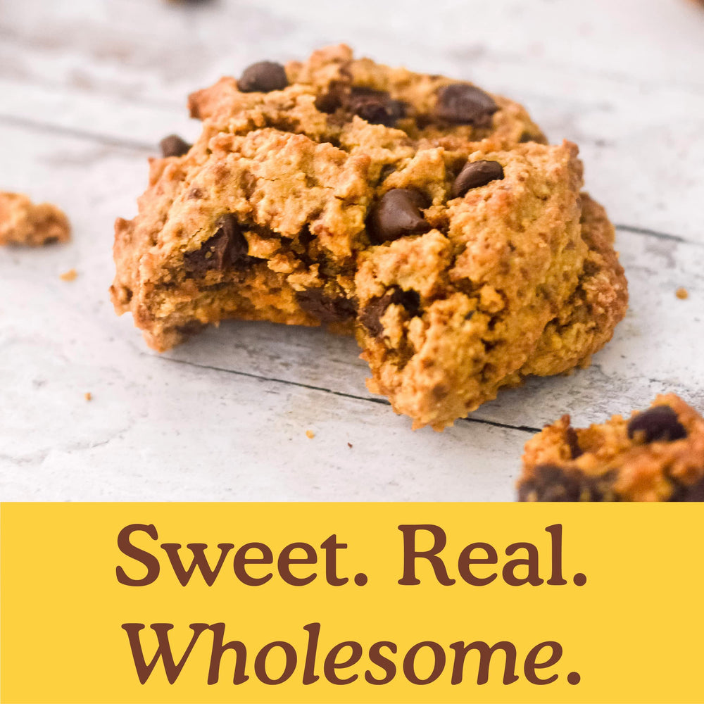Close-up of Simple Mills ingredient list highlighting gluten-free, non-GMO plant-based ingredients.
