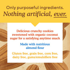 Simple Mills ingredients: almond flour and organic coconut oil, highlighted on the label.