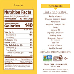 Simple Mills Lemon Seed & Nut Sweet Thins six-pack package for paleo snacks