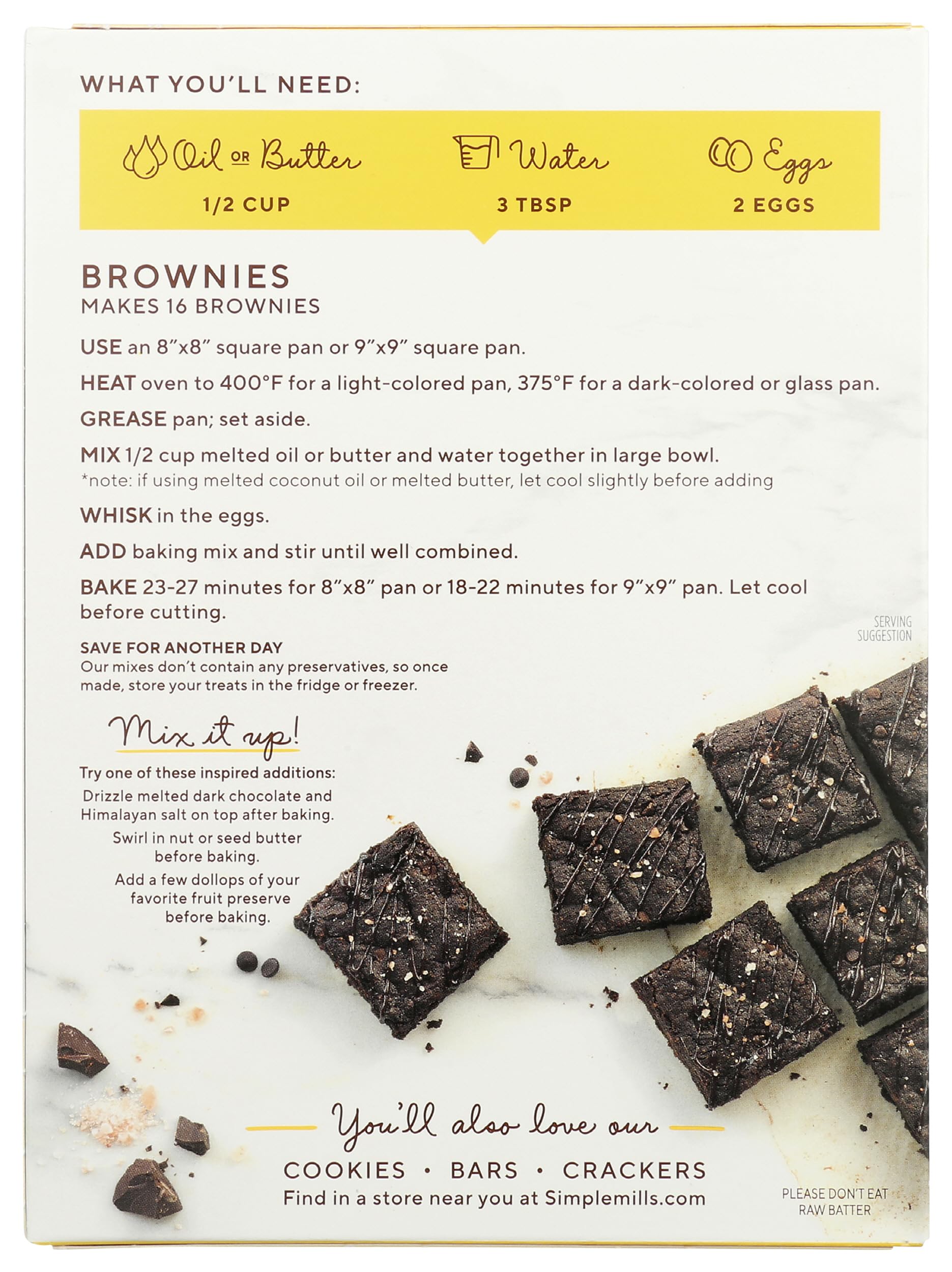 Simple Mills brownie slices cooling and ready to serve