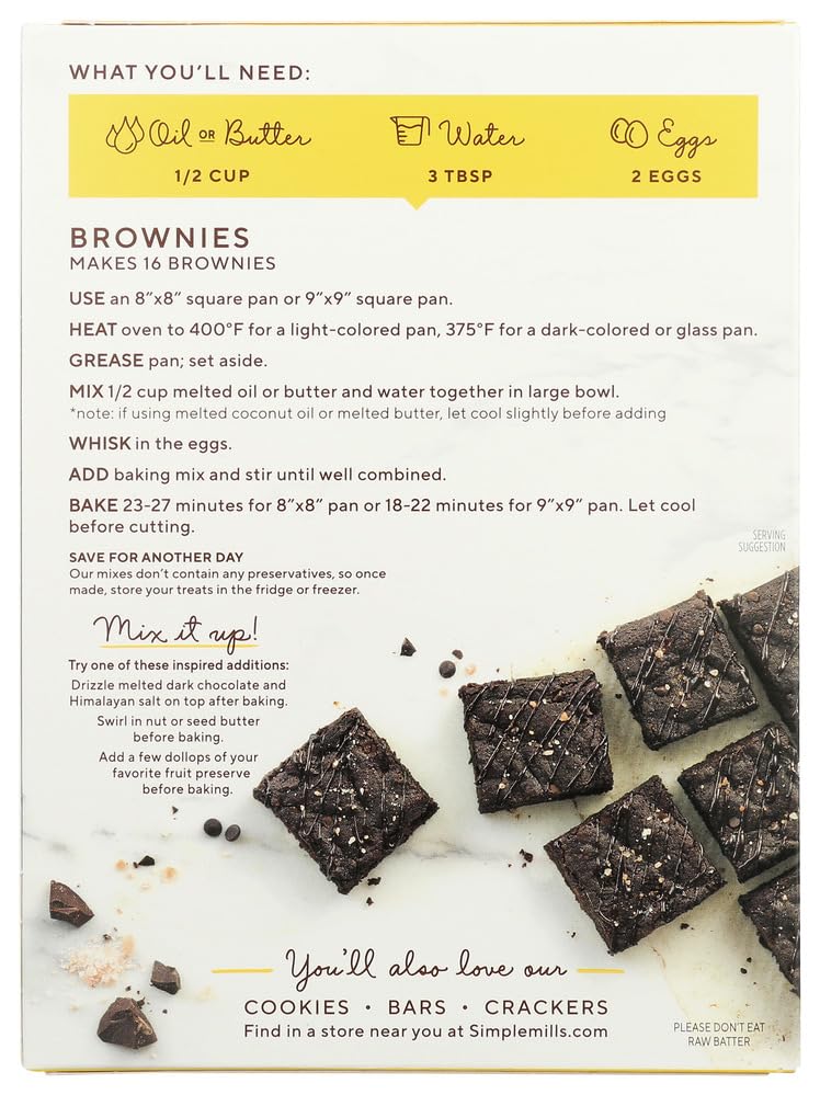Simple Mills brownie mix in a pan about to go into the oven for a rich dessert