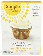 Simple Mills Mix Cake Vanilla packaging close-up showing premium ingredients and quality craftsmanship.