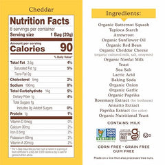 Simple Mills Pop Mmms Cheddar snack packs opened to reveal crunchy bites for kids.