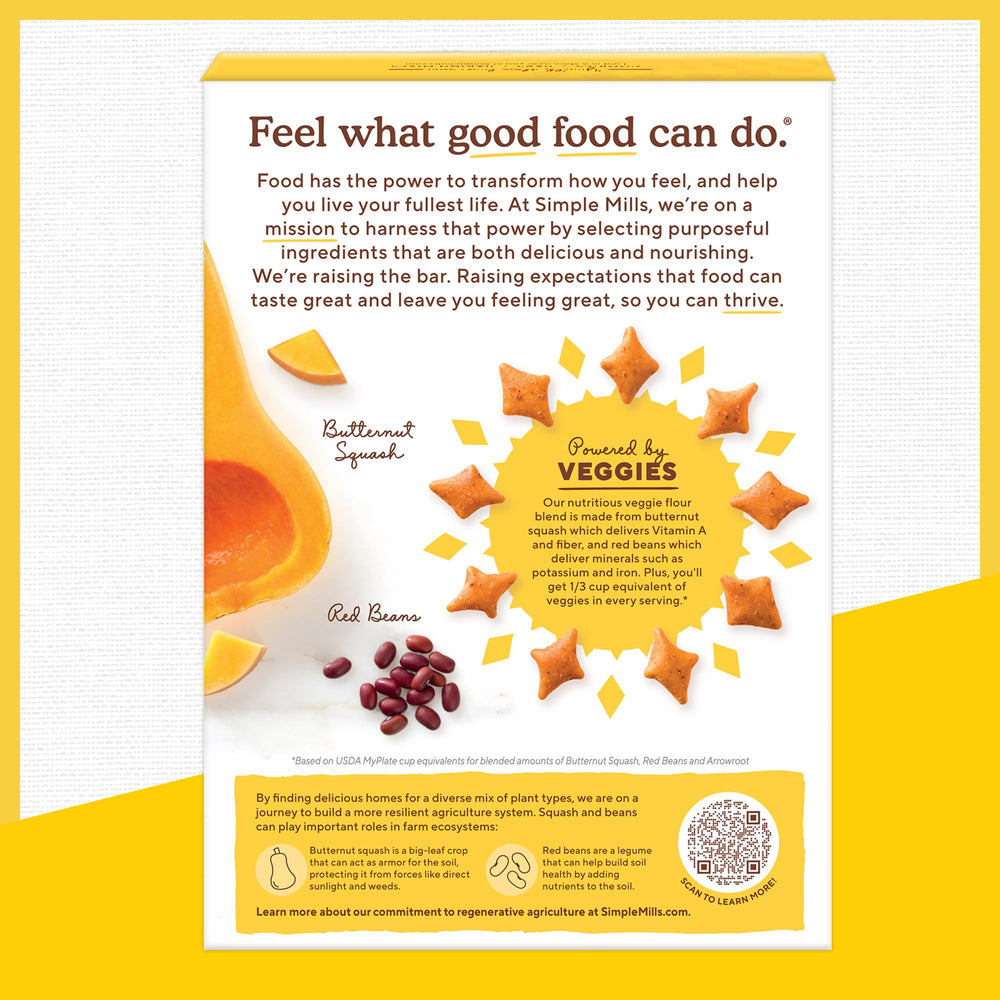 Simple Mills Pop Mmms Pizza nutrition panel highlights veggie-based ingredients.
