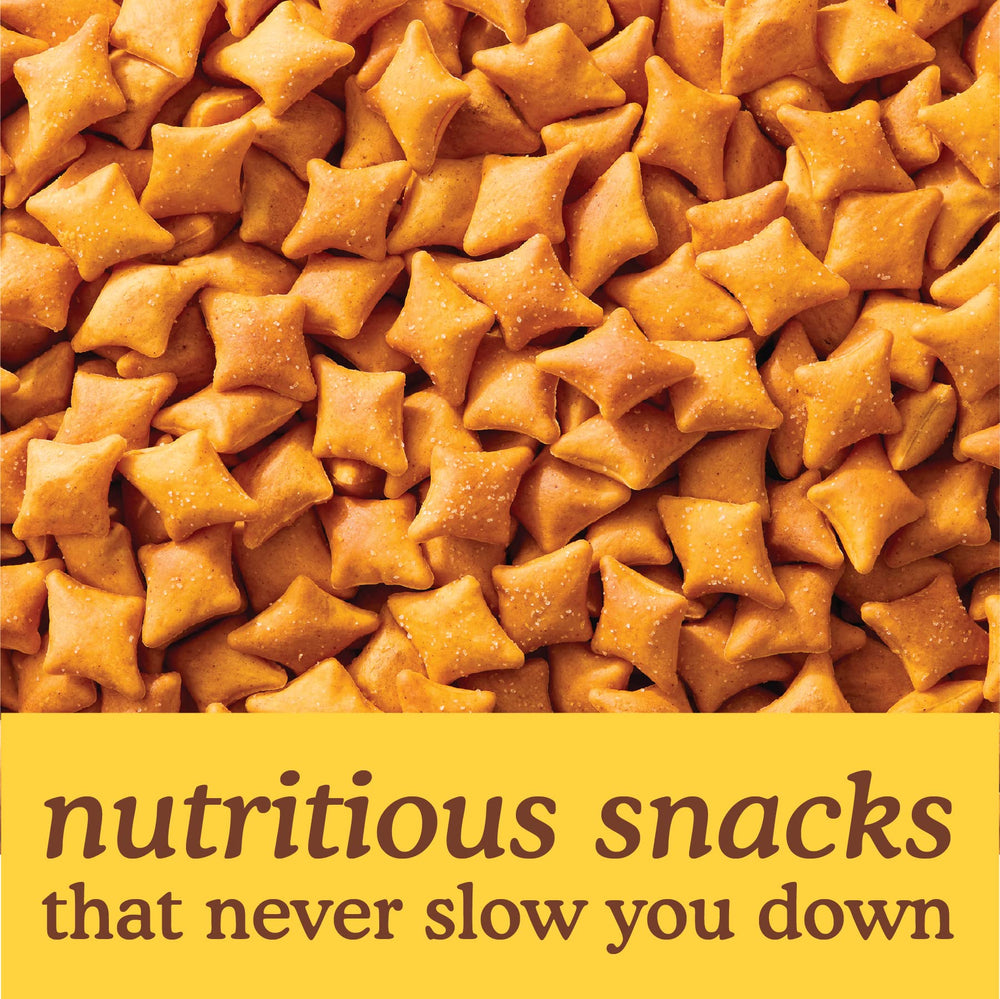 Simple Mills Pop Mmms Pizza pantry shelf scene signals convenient, non-GMO snack.