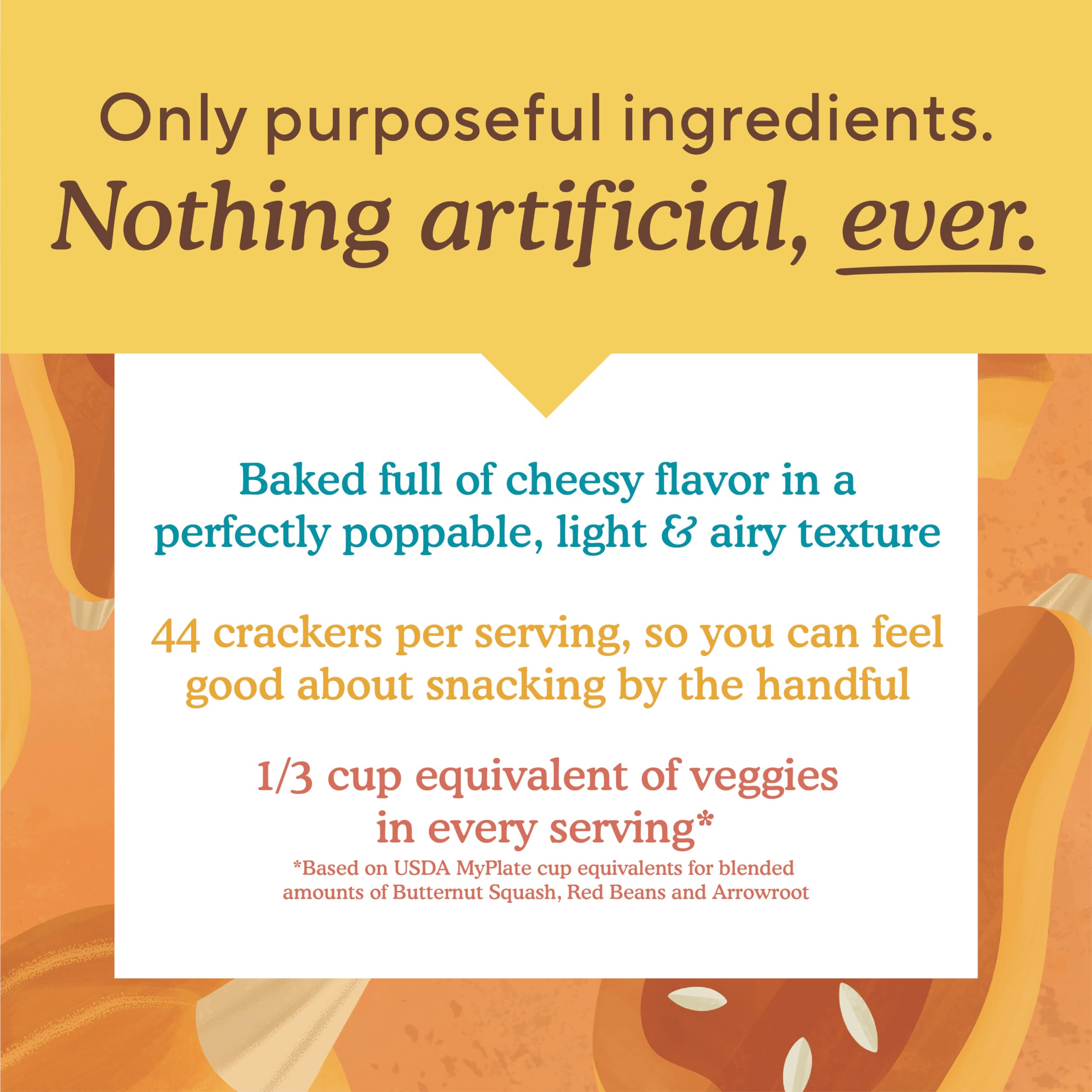 Simple Mills Pop Mmms veggie flour base highlights wholesome, non-GMO ingredients.