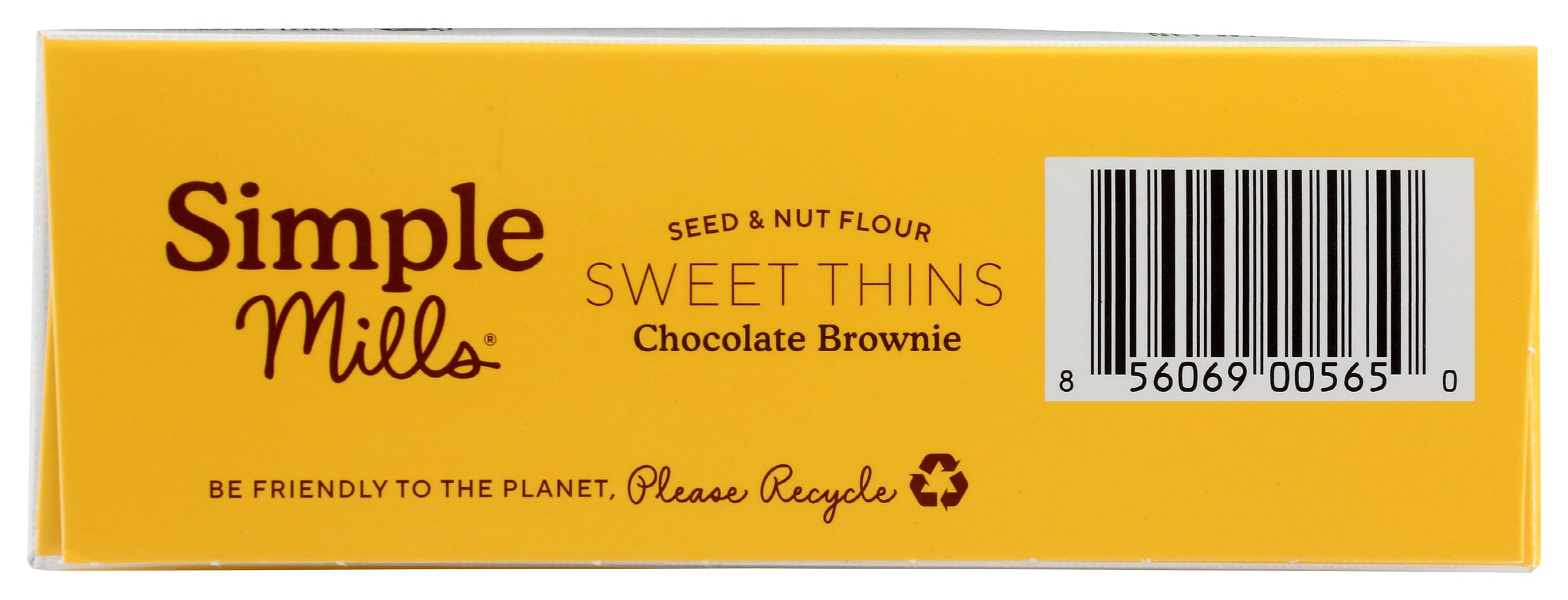 Simple Mills Sweet Thins Choco Brownie tasting closeup, rich cocoa aroma.