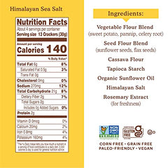 Close-up of Simple Mills Veggie Pita Crackers showing crisp, gluten-free texture
