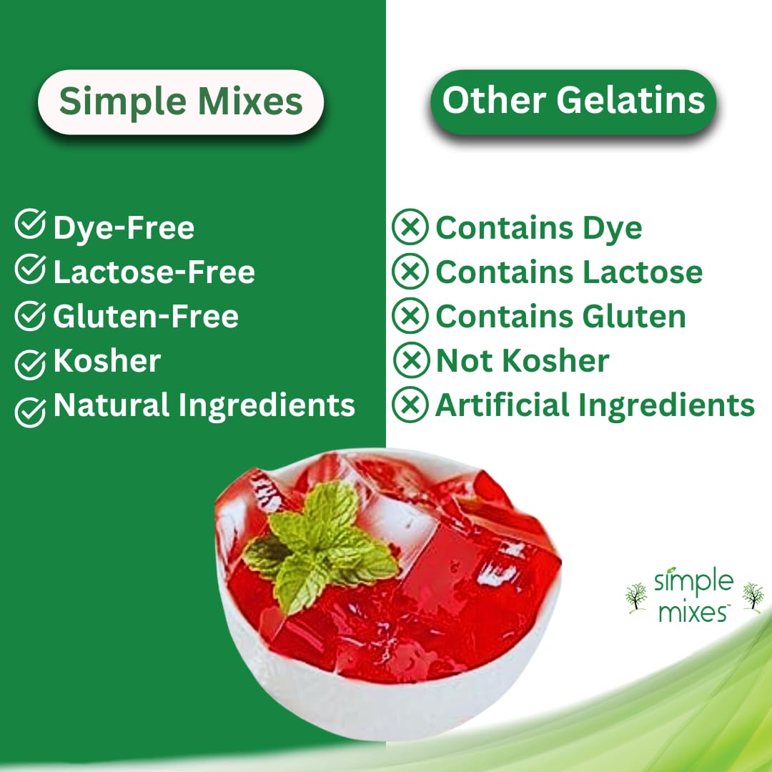 Simple Mixes four serving carton; convenient portion control for family desserts