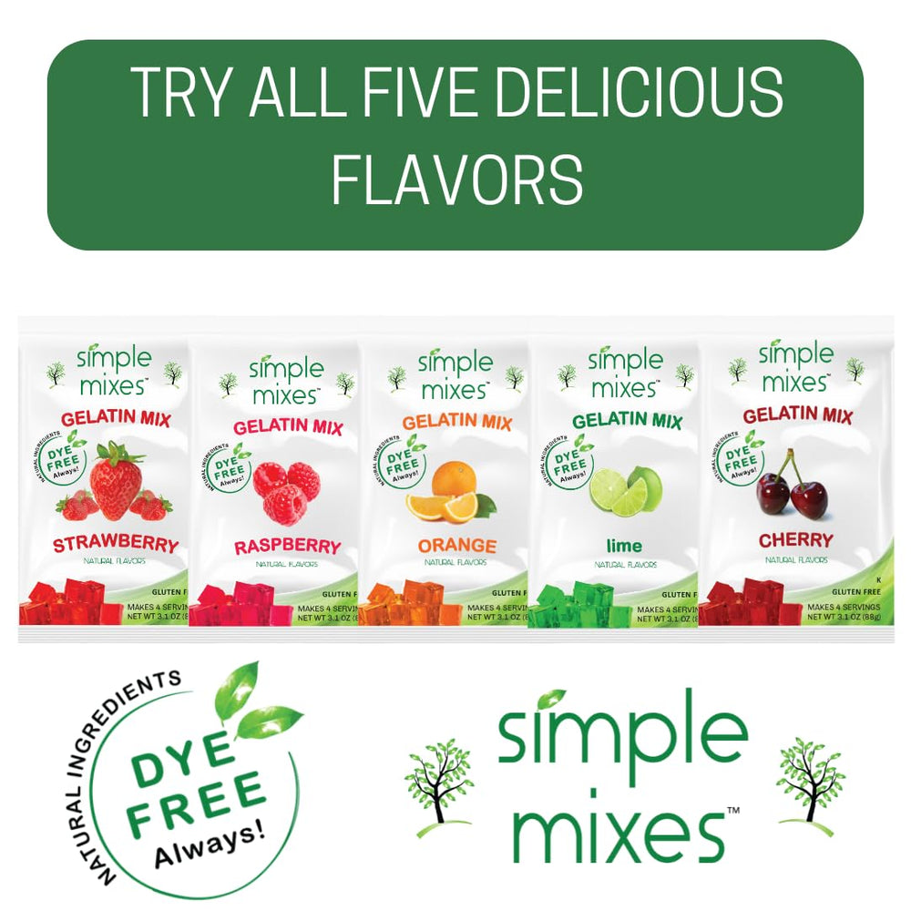 Simple Mixes kosher gelatin ingredient packaging, safe for dietary needs.