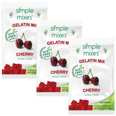 Simple Mixes Cherry Gelatin Dessert pack for quick family snacks.