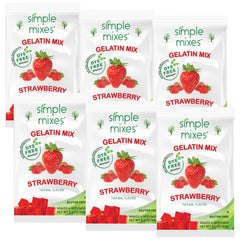 Simple Mixes packaging showcases natural ingredients for strawberry gelatin dessert