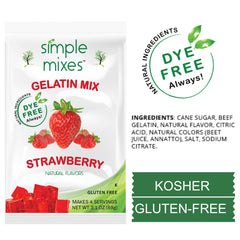 Prepared cup of Simple Mixes strawberry gelatin makes easy after-school snack