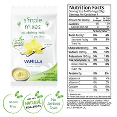 Simple Mixes vanilla pudding ready to serve in a bowl