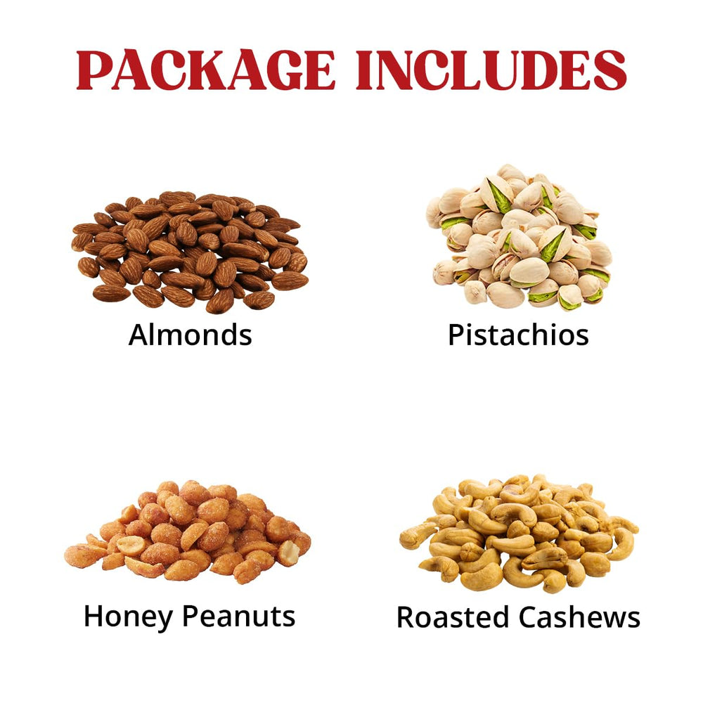 Simple Orchards Easter Nuts gift basket assorted nuts close-up, highlighting premium quality.