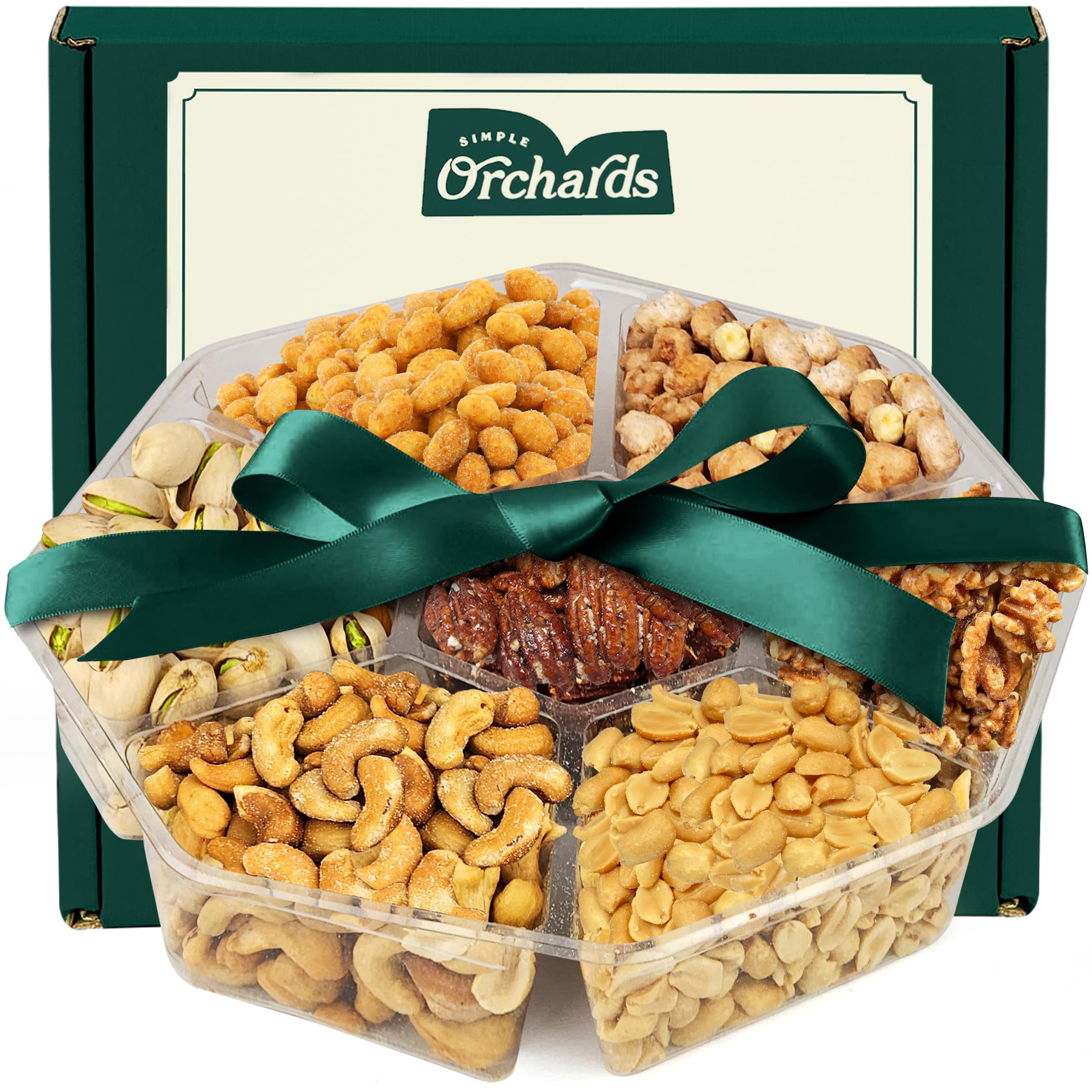 Simple Orchards Easter Nuts Gift Basket gift platter, perfect for sharing at celebrations.