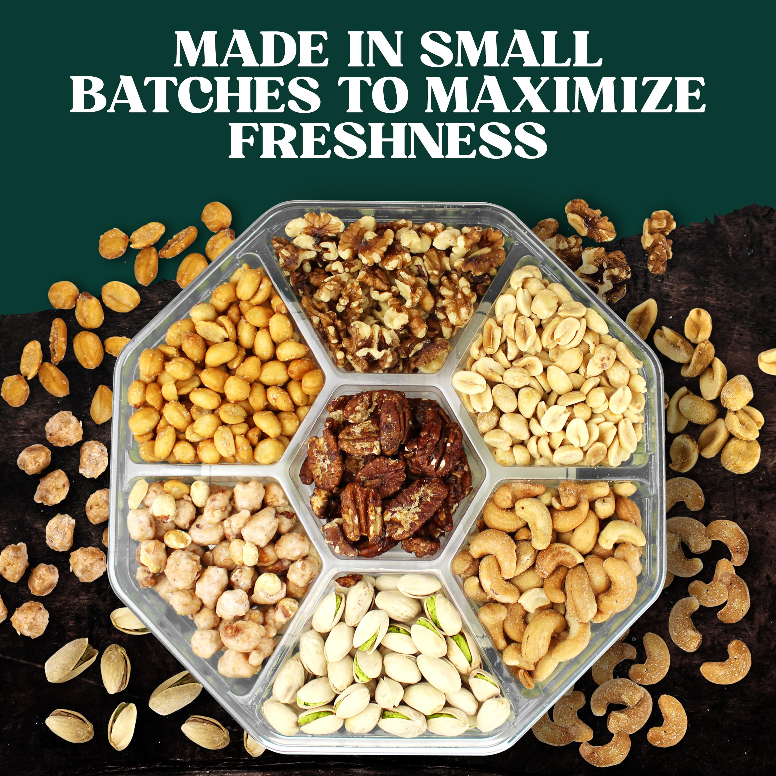 Simple Orchards Easter Nuts Gift Basket small-batch roasted nuts for maximum freshness.