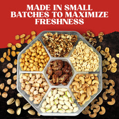 Simple Orchards roasted peanuts and cashews close-up, fresh flavor from small-batch roasting