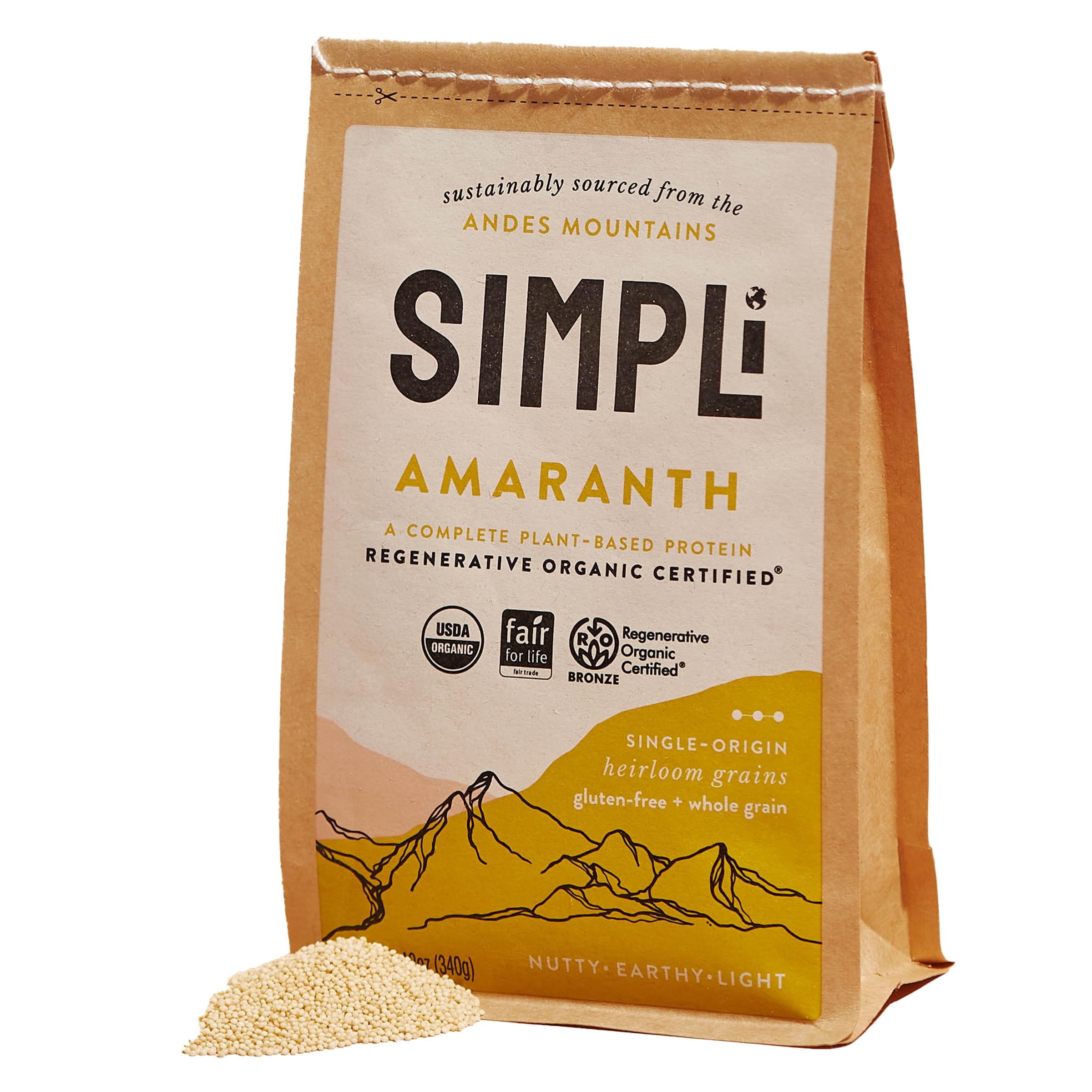 SIMPLi Amaranth bowl-ready grains for a wholesome gluten-free meal.