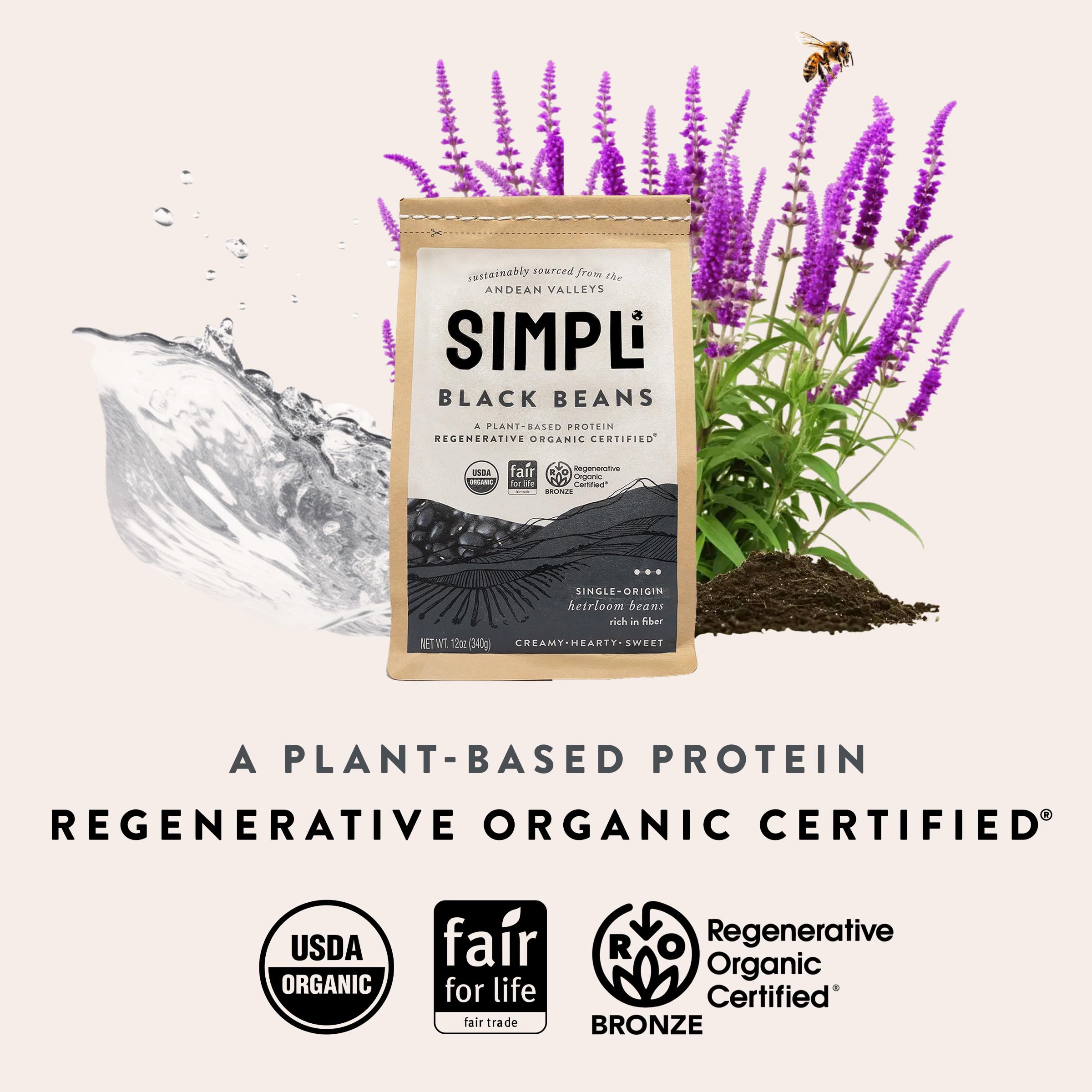 SIMPLi black beans with slow-digesting carbs for steady energy