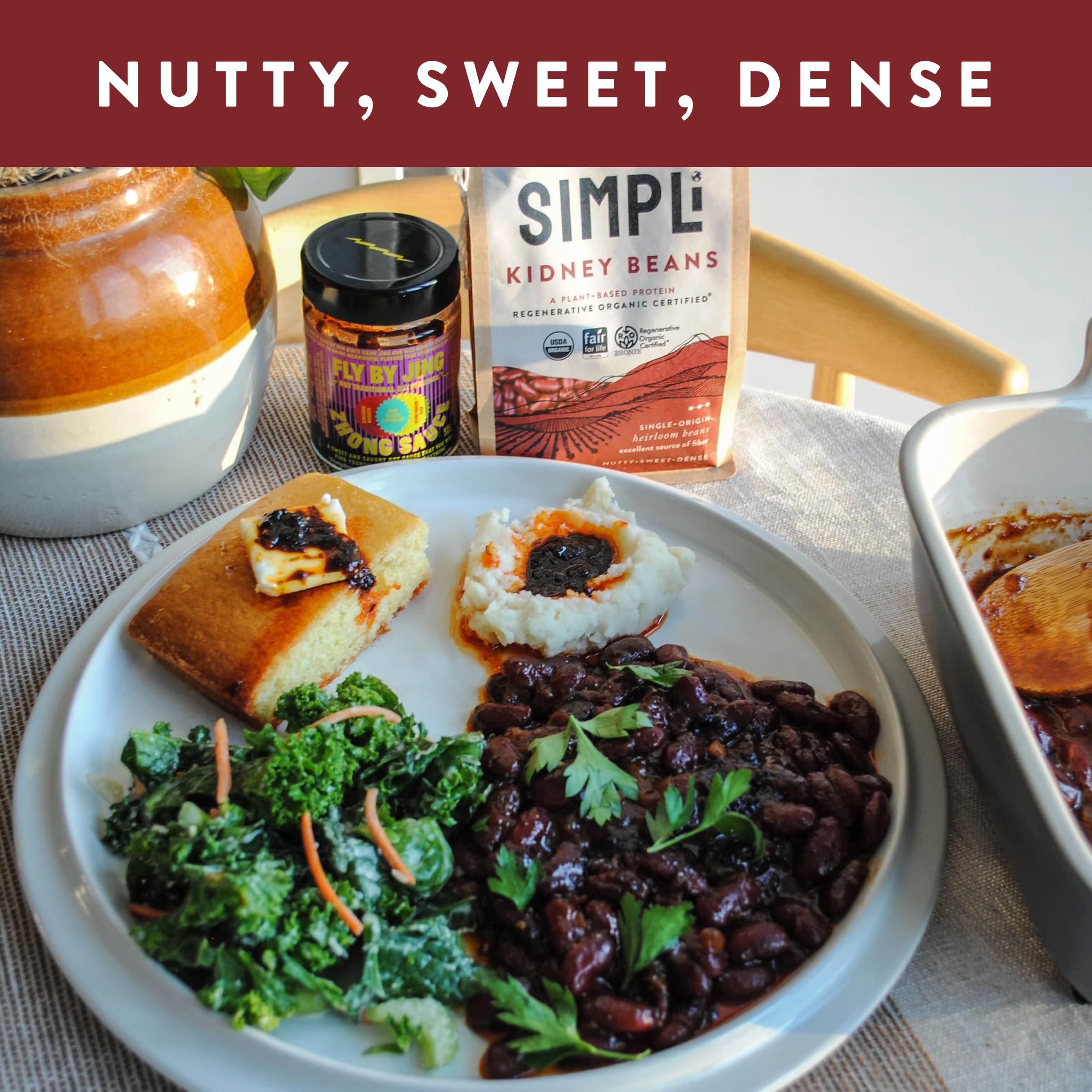 SIMPLi cooked kidney beans in pot demonstrates tender texture ideal for stews and bowls
