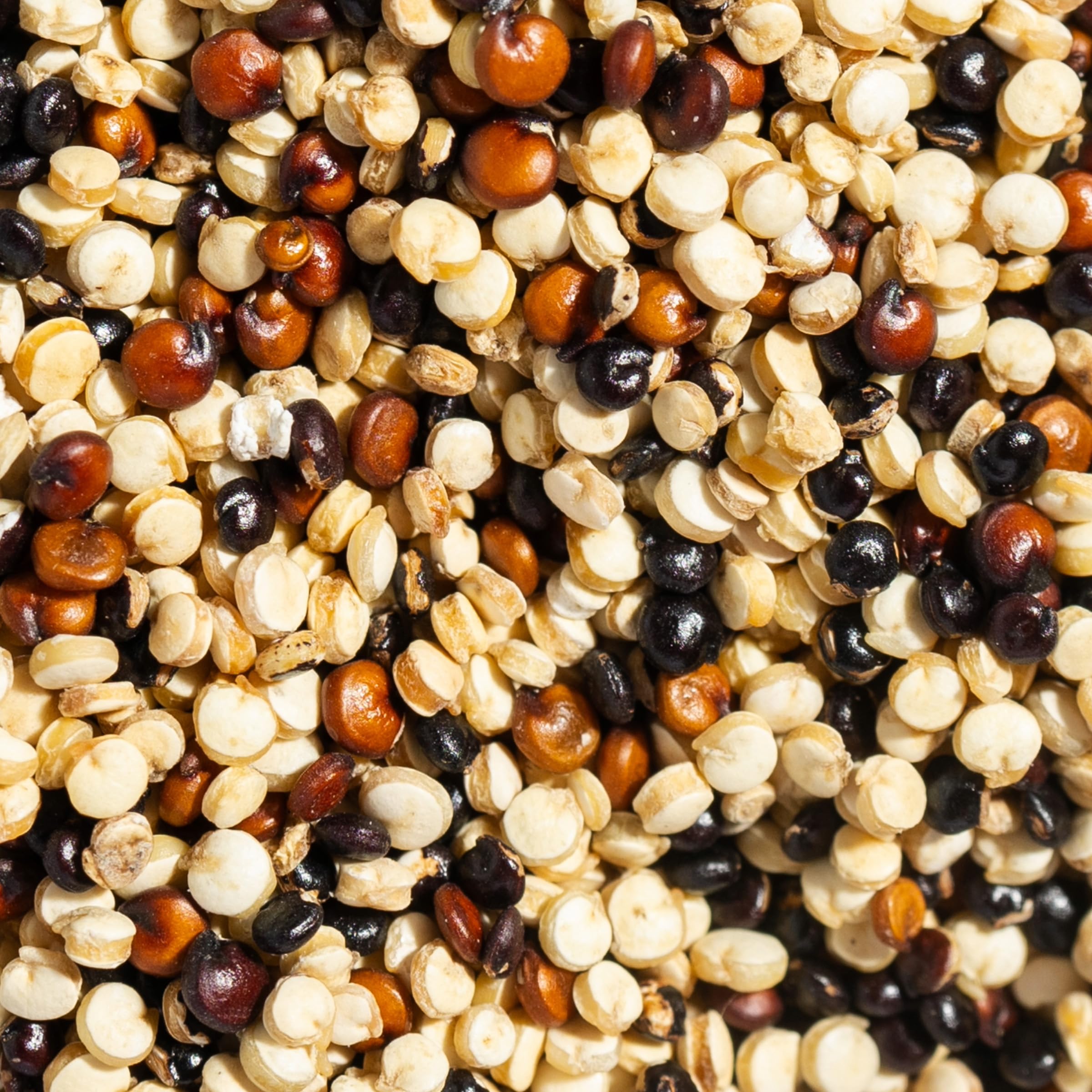 Vibrant quinoa salad with SIMPLi tri-color quinoa and greens.