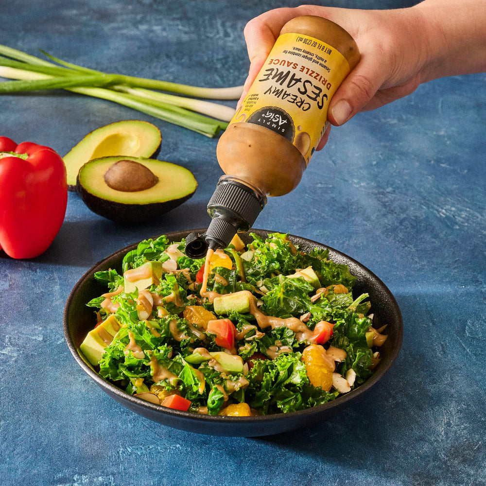 Simply Asia Creamy Sesame Glaze on roasted vegetables