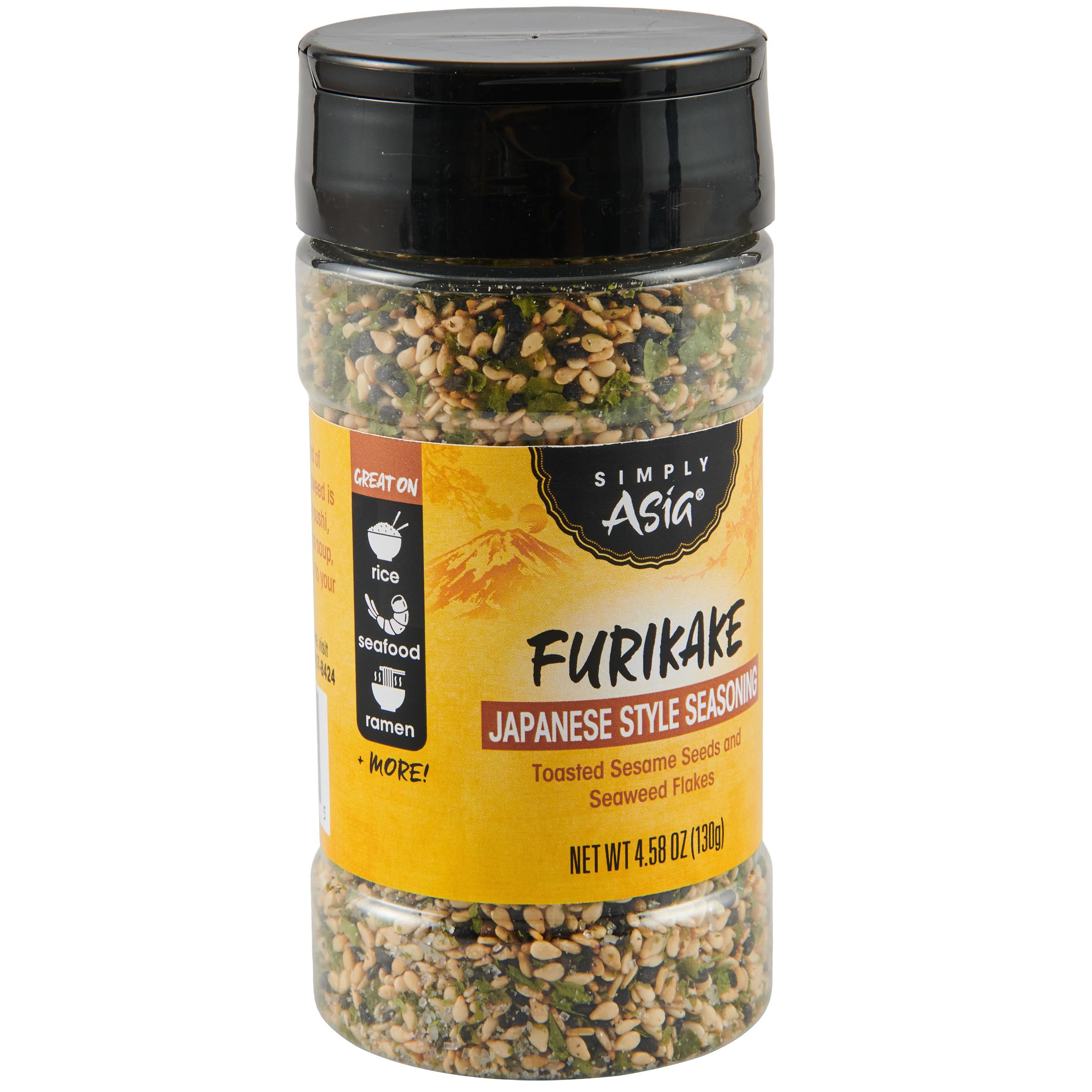 Simply Asia Furikake jar label with sesame and seaweed for umami rice