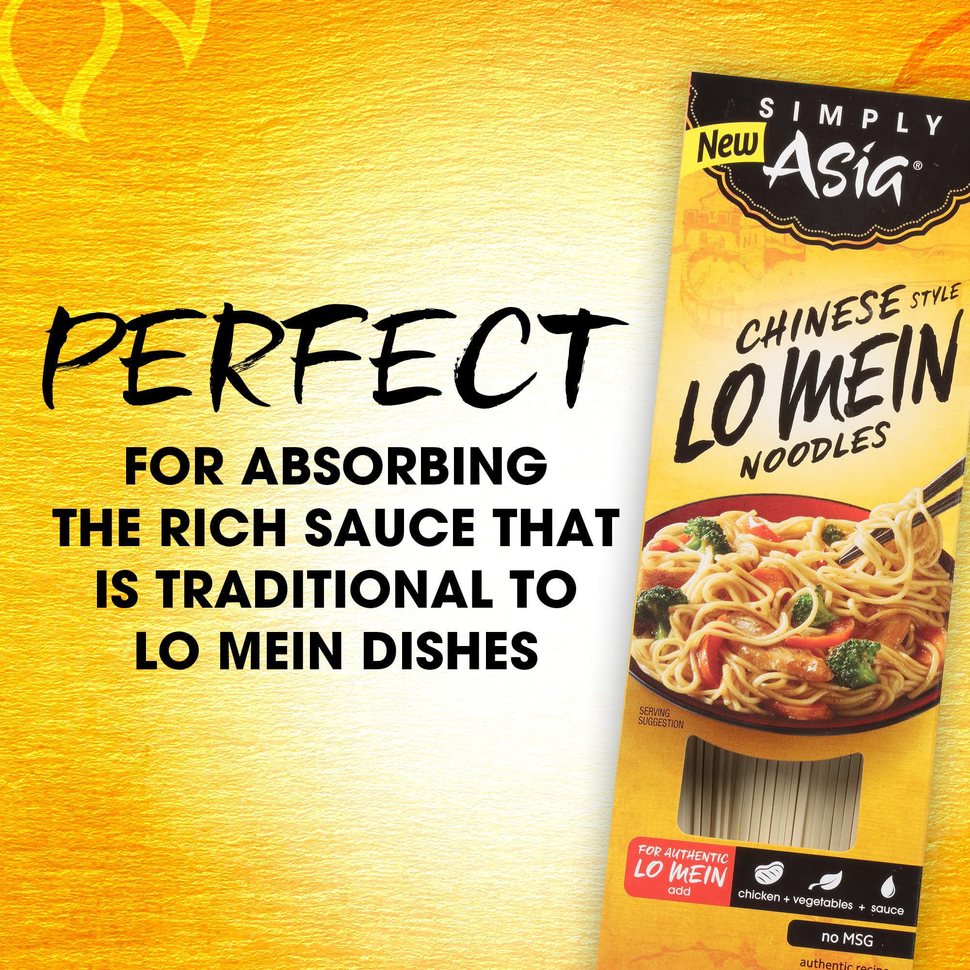 Stir-fry dish with Simply Asia Lo Mein noodles and vegetables