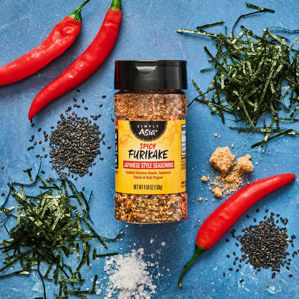 Simply Asia Spicy Furikake kitchen scene evokes simple, flavorful meals